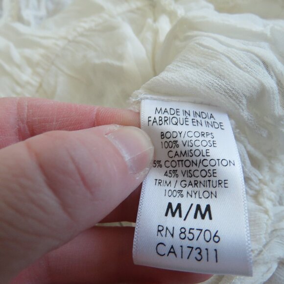 VINTAGE BUFFALO DAVID BITTON Sheer Lace Button Front Top White Y2K Fairy Size M - Picture 16 of 16